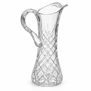 Vintage Heavy Crystal Water Pitcher 11" Elegant Wedding Special Occasion Gift